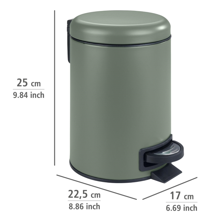 WENKO 24636100 - Panier LEMAN 17 x 25 cm, vert/noir