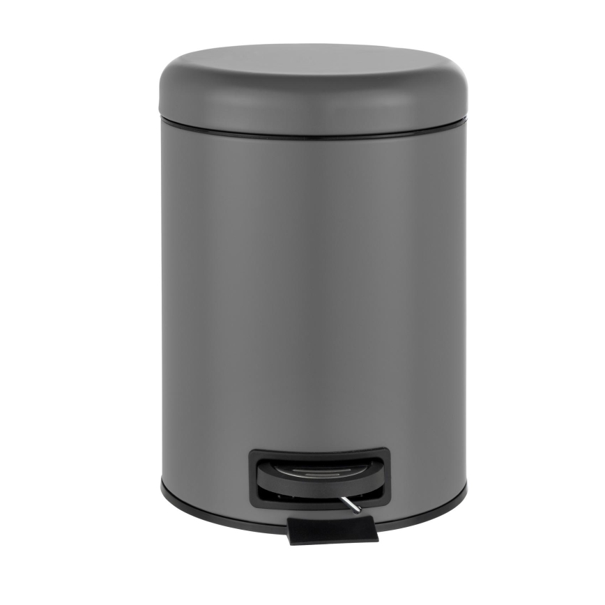 WENKO 24682100 - Cestino LEMAN 21x24 cm grigio/nero