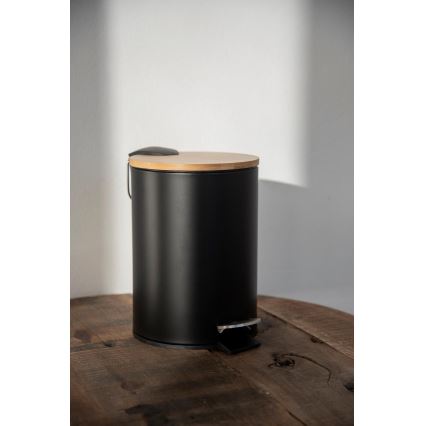 WENKO 24696100 - Cestino TORTONA 17x21 cm nero/marrone