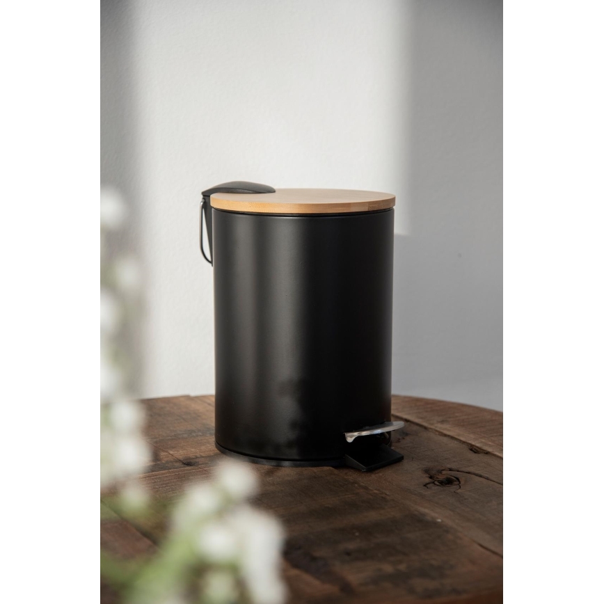 WENKO 24696100 - Cestino TORTONA 17x21 cm nero/marrone