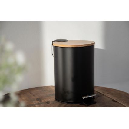 WENKO 24696100 - Cestino TORTONA 17x21 cm nero/marrone