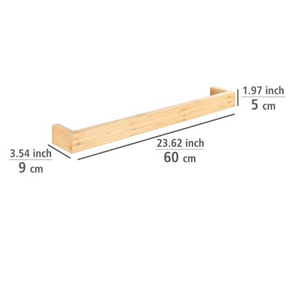 WENKO 24742100 - Porta asciugamani BAMBUSA 60 x 9 cm marrone