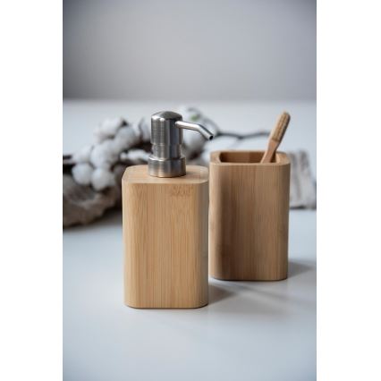 WENKO 24747100 - Dispenser per sapone BAMBUSA 9,3x16,5 cm marrone