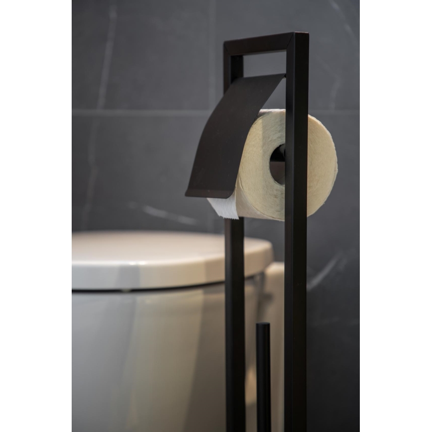 WENKO 24751100 - Ensemble WC BAMBU⁠SA 18x72,5 cm noir/marron