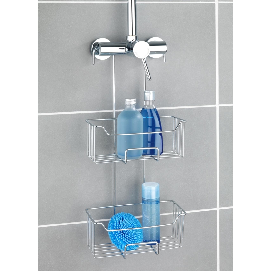 WENKO 24758100 - Mensola doccia MILO 25x55 cm argento/trasparente