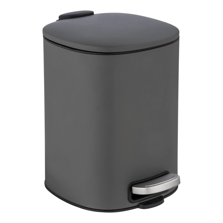 WENKO 24780100 - Corbeille ALASSIO 20,5x27 cm gris/noir