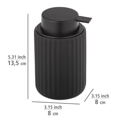 WENKO 24804100 - Dispenser per sapone BELLUNO 8x13,5 cm nero
