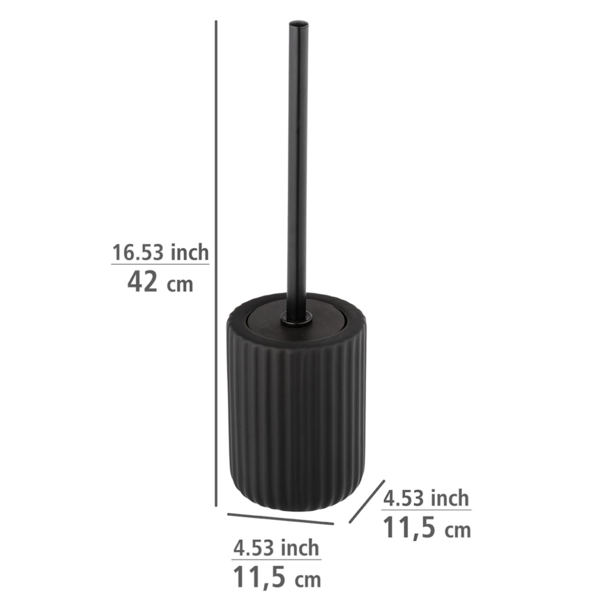 WENKO 24805100 - WC-Bürste BELLUNO 11,5x42 cm schwarz