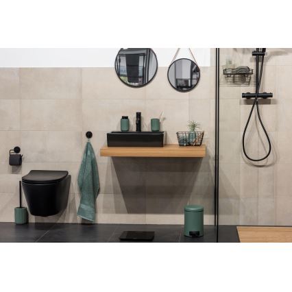 WENKO 24807100 - Dispenser di sapone BELLUNO 8x13,5 cm verde/nero