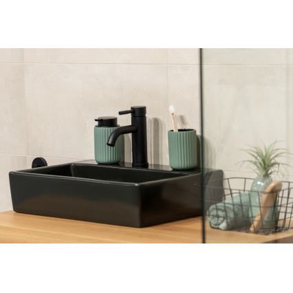 WENKO 24807100 - Seifenspender BELLUNO 8x13,5 cm grün/schwarz