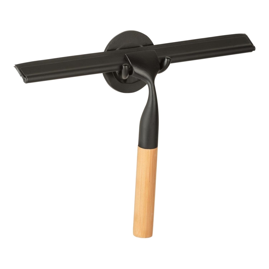 WENKO 24834100 - Bambus-Abzieher 24,5x17 cm Edelstahl/schwarz/braun