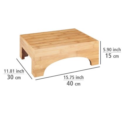 WENKO 24870100 - Sgabello BAMBUSA 40x30 cm marrone