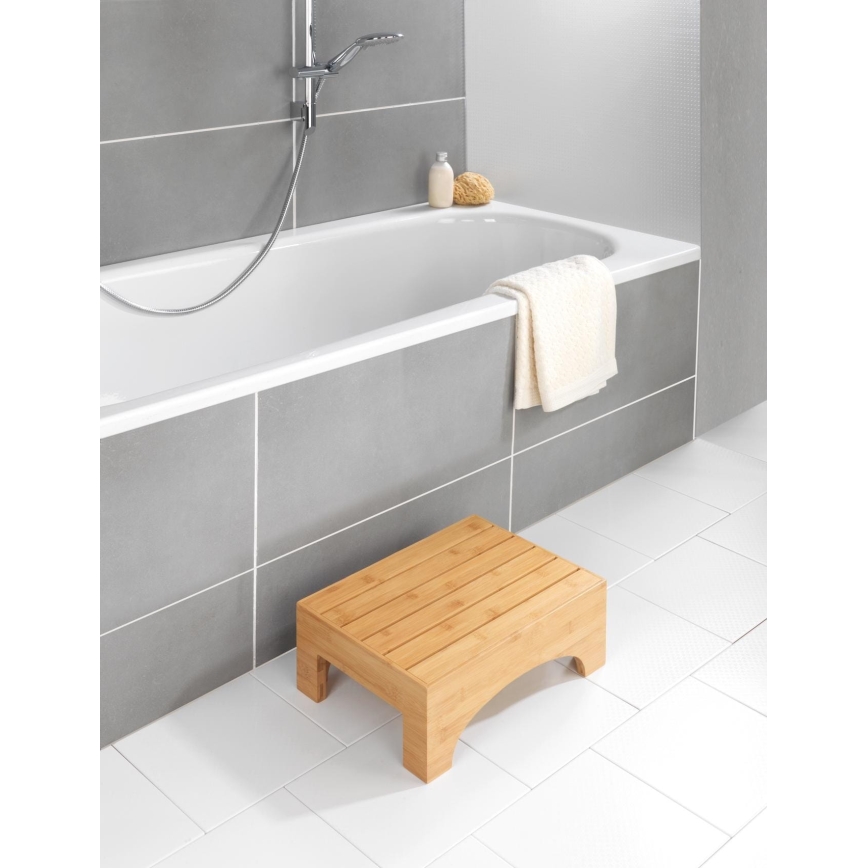 WENKO 24870100 - Sgabello BAMBUSA 40x30 cm marrone