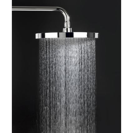 WENKO 24910100 - Pomme de douche SOFTWATER 26 x 26 cm chromé brillant/noir