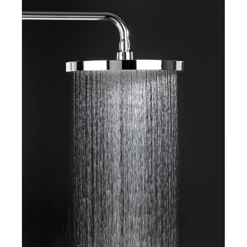 WENKO 24910100 - Pomme de douche SOFTWATER 26 x 26 cm chromé brillant/noir