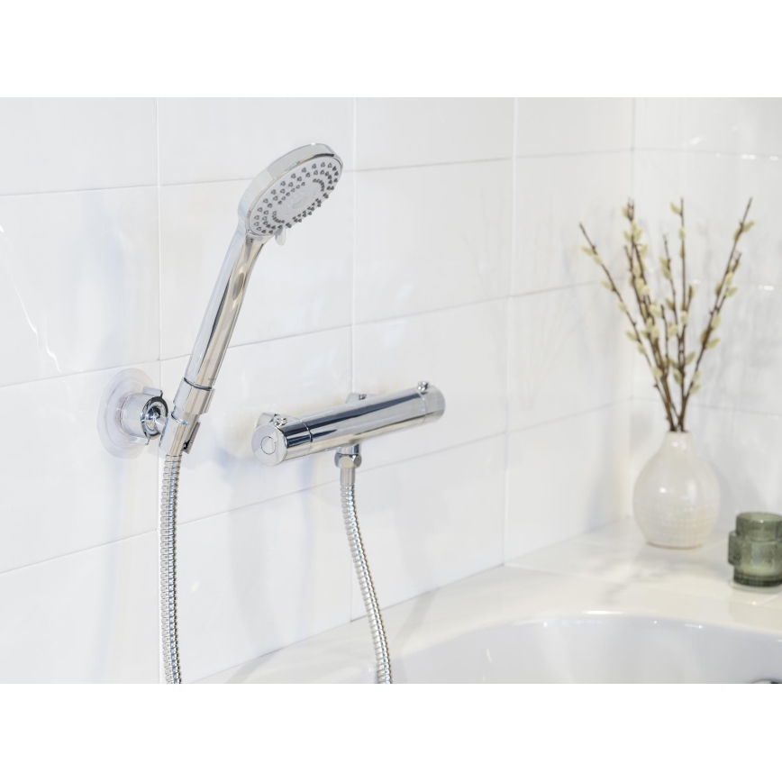 WENKO 24918100 - Soffione doccia BASIC LINE 9,5x9,5 cm cromo lucido/argento