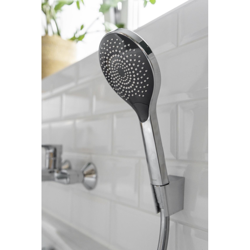 WENKO 24921100 - Soffione doccia WATERSAVING SYSTEM 12x12 cm cromo lucido/grigio