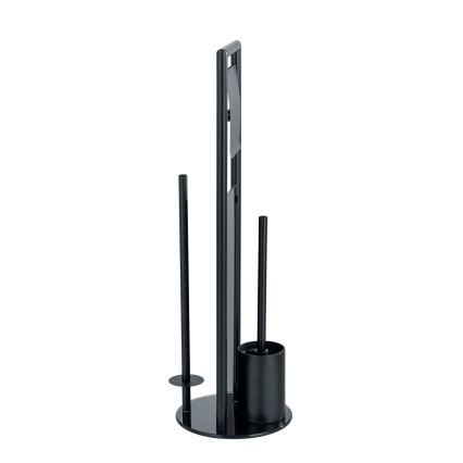 WENKO 24982800 - Set WC RAVINA 20x70 cm acciaio inox/nero