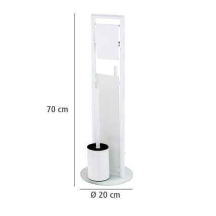 WENKO 24983800 - Set WC RAVINA 20x70 cm acciaio inox/bianco
