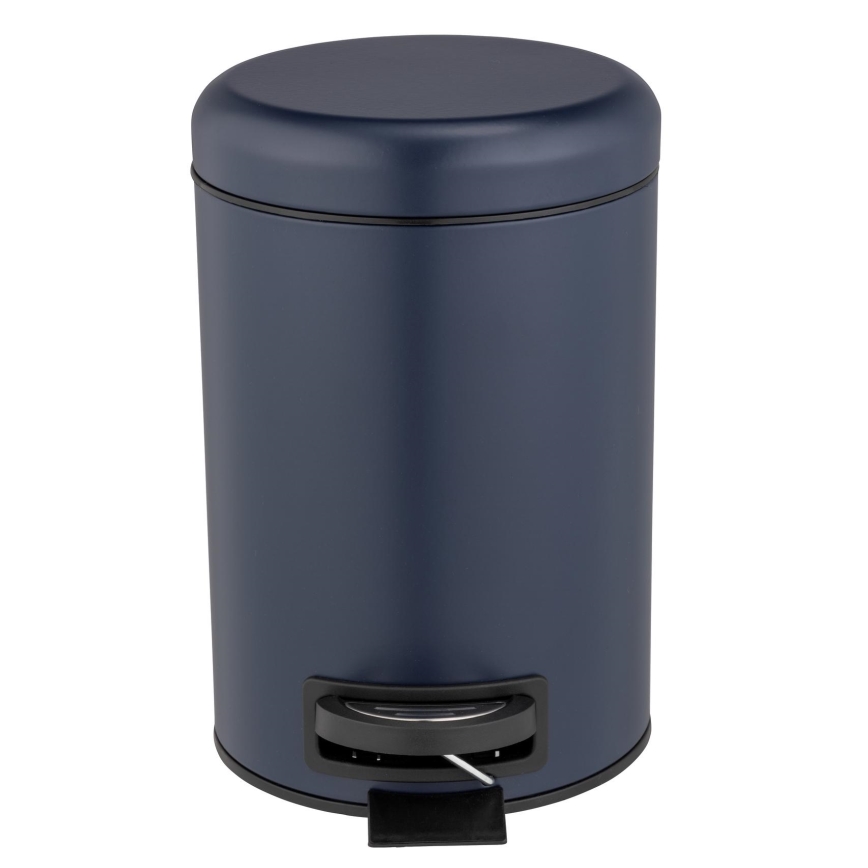 WENKO 25153100 - Cestino per rifiuti LEMAN 17x25 cm blu/nero