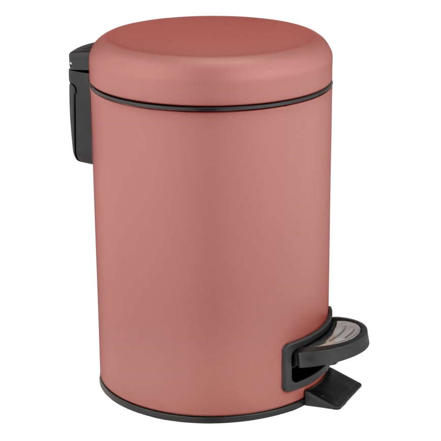 WENKO 25155100 - Cestino per rifiuti LEMAN 17x25 cm rosa/nero