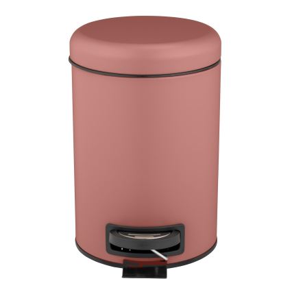 WENKO 25155100 - Poubelle LEMAN 17x25 cm rose/noire