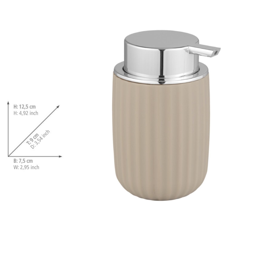 WENKO 25184100 - Distributeur de savon AGROPOLI 250ml beige