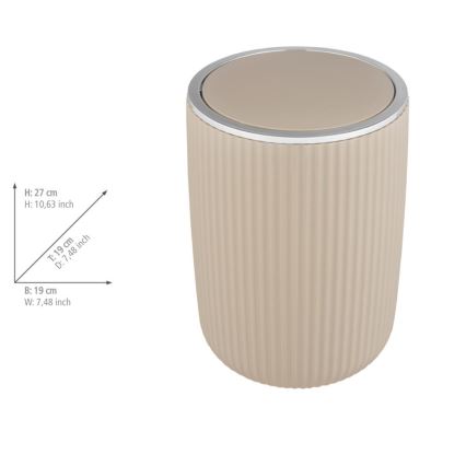 WENKO 25187100 - Cestino AGROPOLI 19x27 cm beige