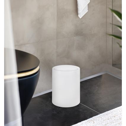 WENKO 25209100 - Corbeille ATRI 21x25,5 cm blanche