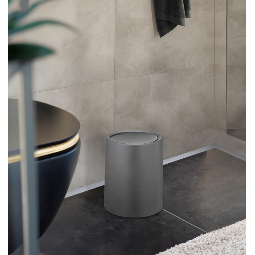 WENKO 25219100 - Cestino ATRI 21x25,5 cm grigio