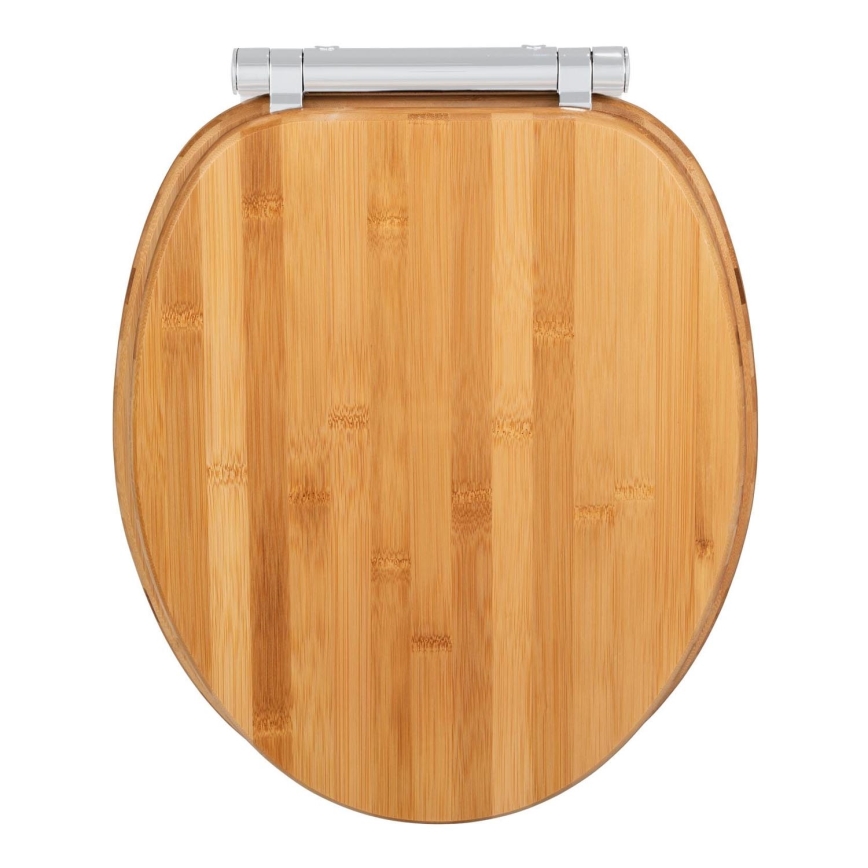 WENKO 25224100 - Abattant WC BAMBOUSA 34,5x40,5 cm brun/argenté