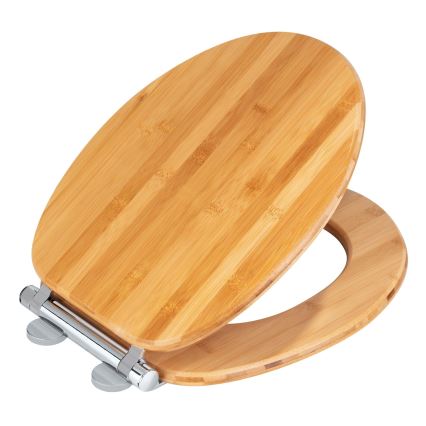 WENKO 25224100 - Abattant WC BAMBOUSA 34,5x40,5 cm brun/argenté