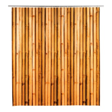 WENKO 25233100 - Duschvorhang BAMBUSA 180x200 cm braun