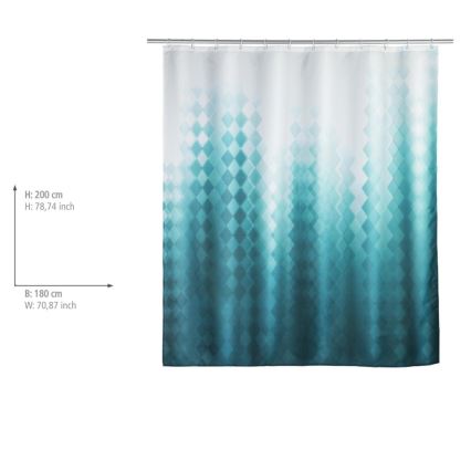WENKO 25244100 - Rideau de douche TULLIN 180 x 200 cm multicolore