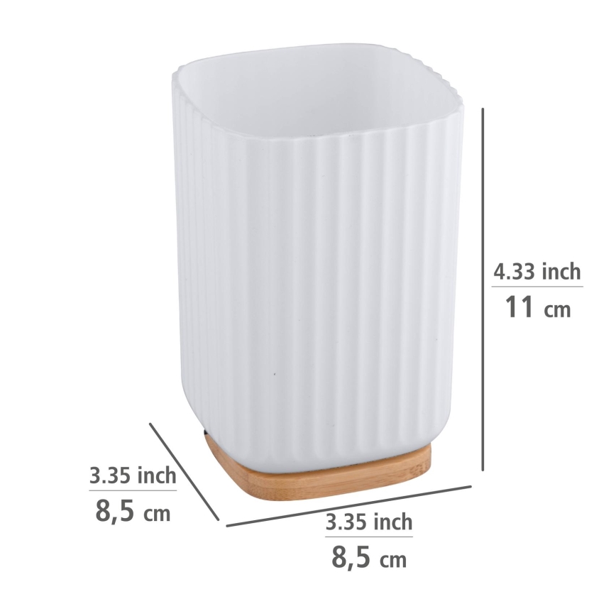 WENKO 25293100 - Bicchiere ROTELLO 8,5x11 cm bianco/marrone