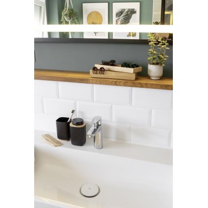 WENKO 25298100 - Dispenser di sapone ROTELLO 8,9x12,7 cm nero/marrone