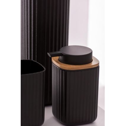 WENKO 25298100 - Distributeur de savon ROTELLO 8,9x12,7 cm noir/marron