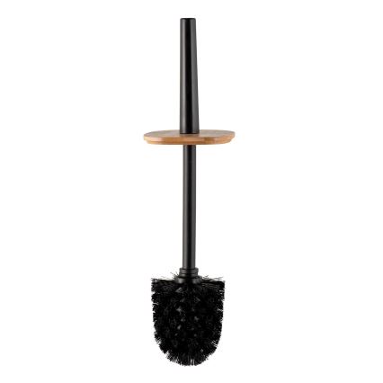 WENKO 25304100 - Ensemble WC ROTELLO 10 x 36 cm noir/marron