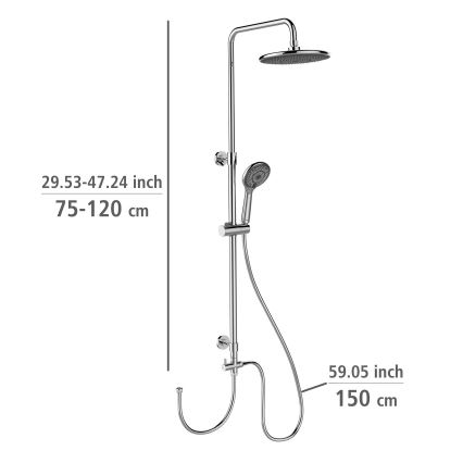 WENKO 25310100 - Duschset Wassersparsystem Edelstahl/glänzender Chrom