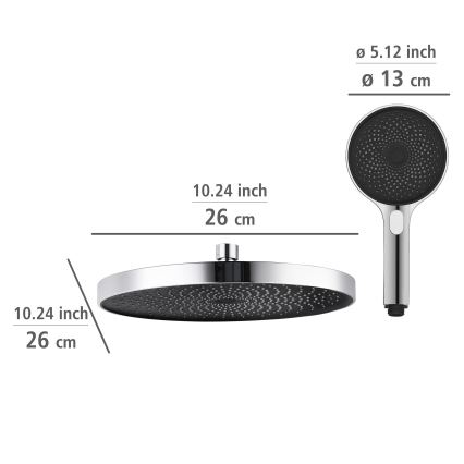 WENKO 25312100 - Colonna doccia SOFTWATER 12x120 cm cromo lucido