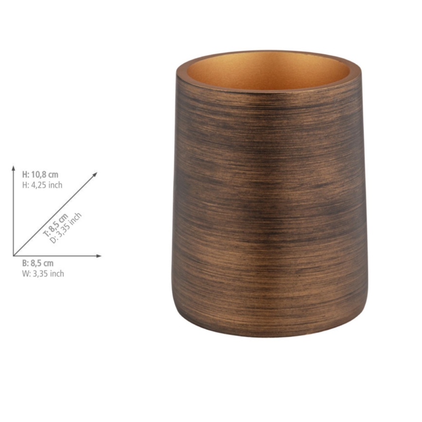 WENKO 25351100 - Gobelet PALENA 8,5 x 10,8 cm bronze