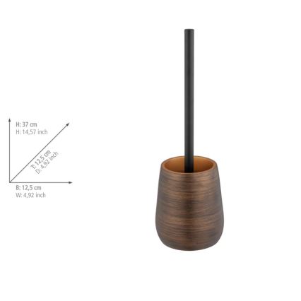 WENKO 25354100 - WC-Bürste PALENA 12,5x37 cm bronzefarben