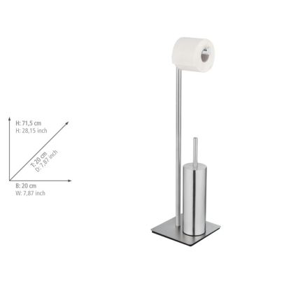 WENKO 25378100 - WC-Bürste RECCO 20x71,5 cm Satin