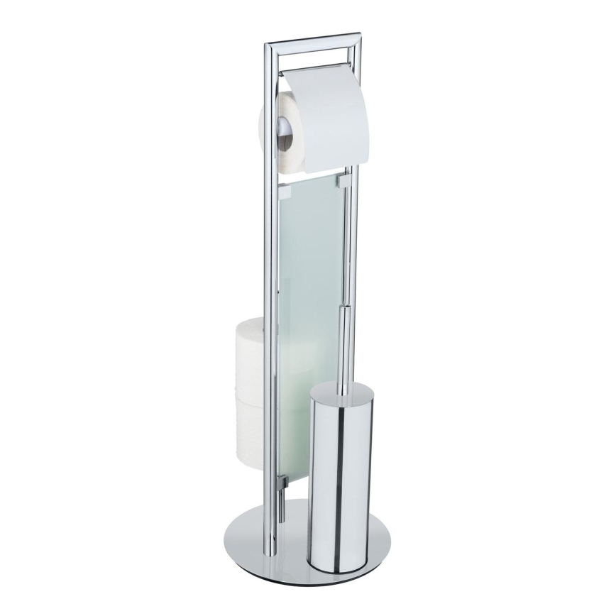 WENKO 25384100 - Set WC SULMONA 25x76 cm argento/nero