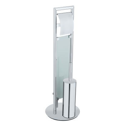 WENKO 25384100 - Set WC SULMONA 25x76 cm argento/nero