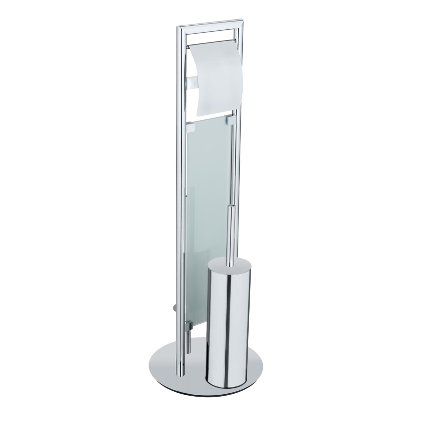 WENKO 25384100 - Set WC SULMONA 25x76 cm argento/nero