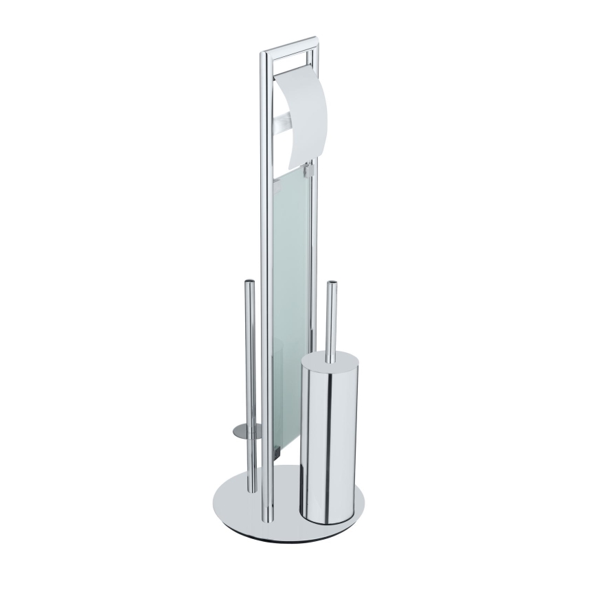 WENKO 25384100 - Set WC SULMONA 25x76 cm argento/nero
