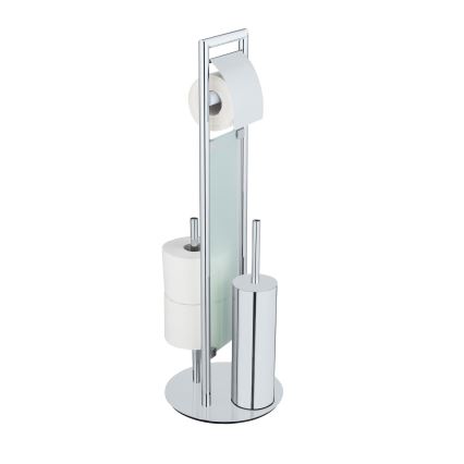 WENKO 25384100 - Set WC SULMONA 25x76 cm argento/nero