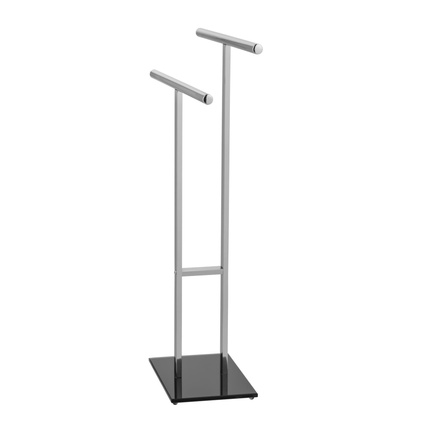 WENKO 25389100 - Porta asciugamani LAVA 50x81,5 cm acciaio inox/argento/nero