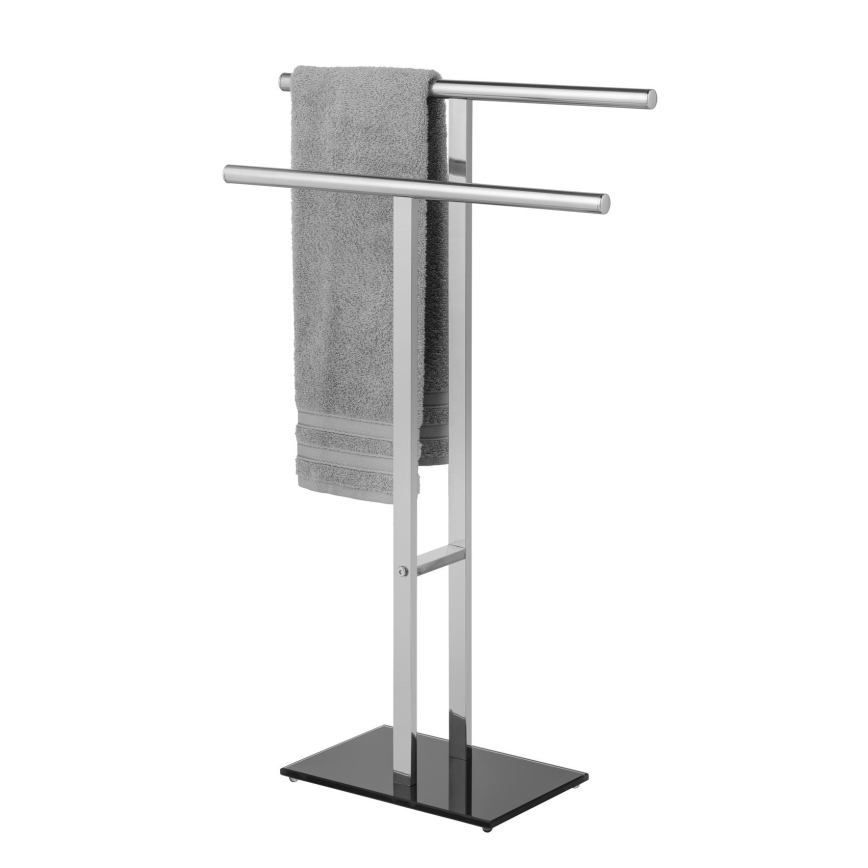 WENKO 25389100 - Porta asciugamani LAVA 50x81,5 cm acciaio inox/argento/nero